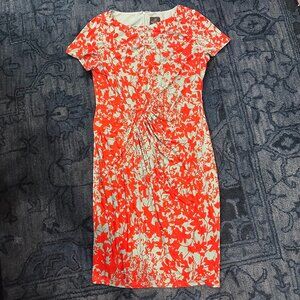 GUC Adrianna Papell Print Faux Wrap Sheath Dress (Sz. 16)